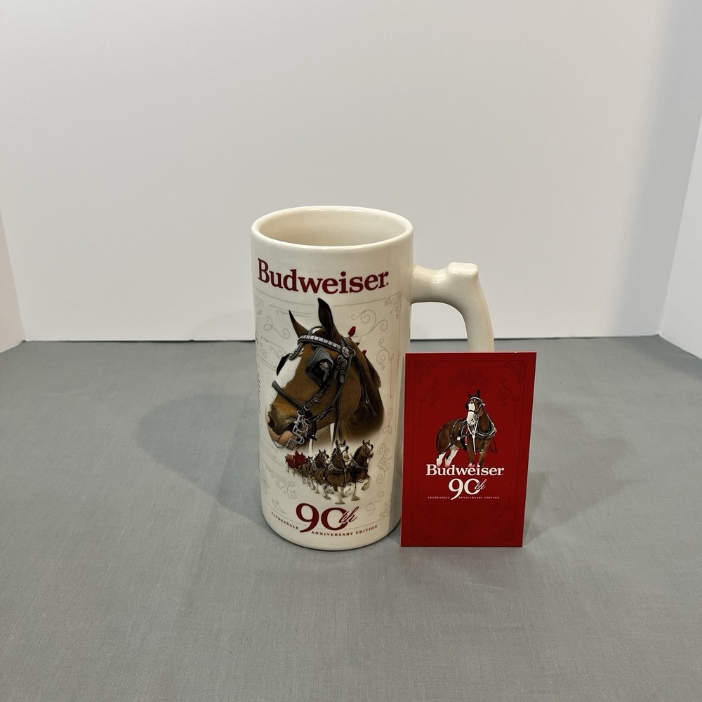 Budweiser Holiday Beer Stein 90th Anniversary Limited Edition Clydesdale 2023